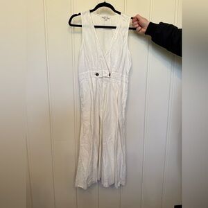 Madewell white linen blend dress size 10